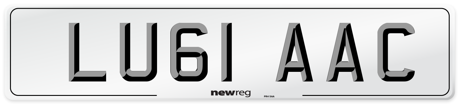 LU61 AAC Number Plate from New Reg